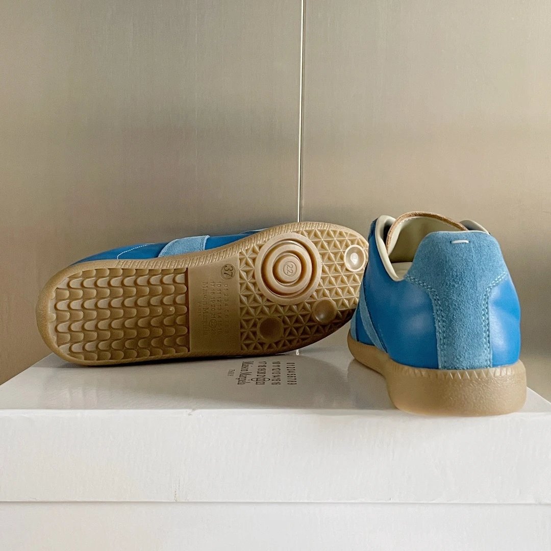 Maison Margiela MM6 Blue German Trainers - Gallery Image 9 - Detailed View