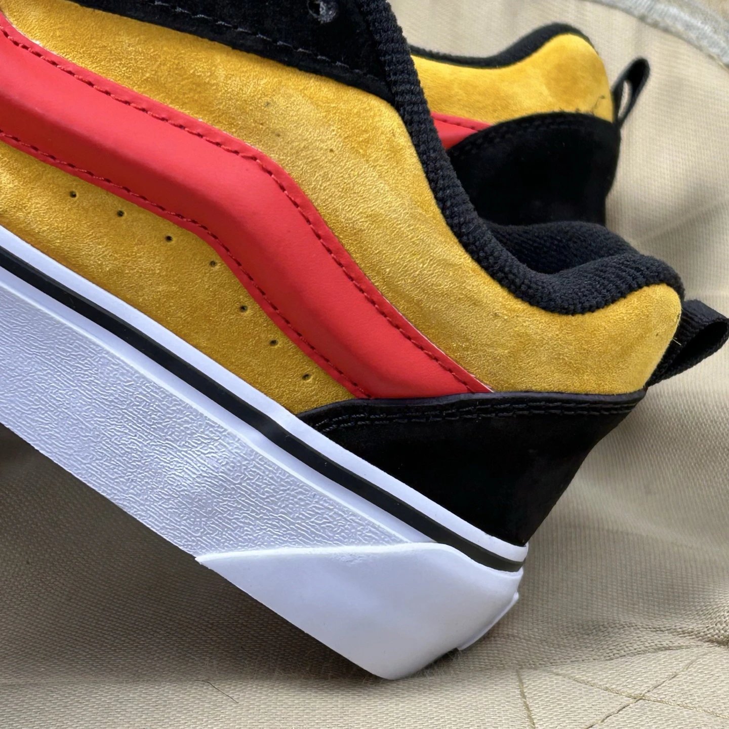 Low Top Suede Skate Shoes Amber Yellow - Gallery Image 4 - Detailed View