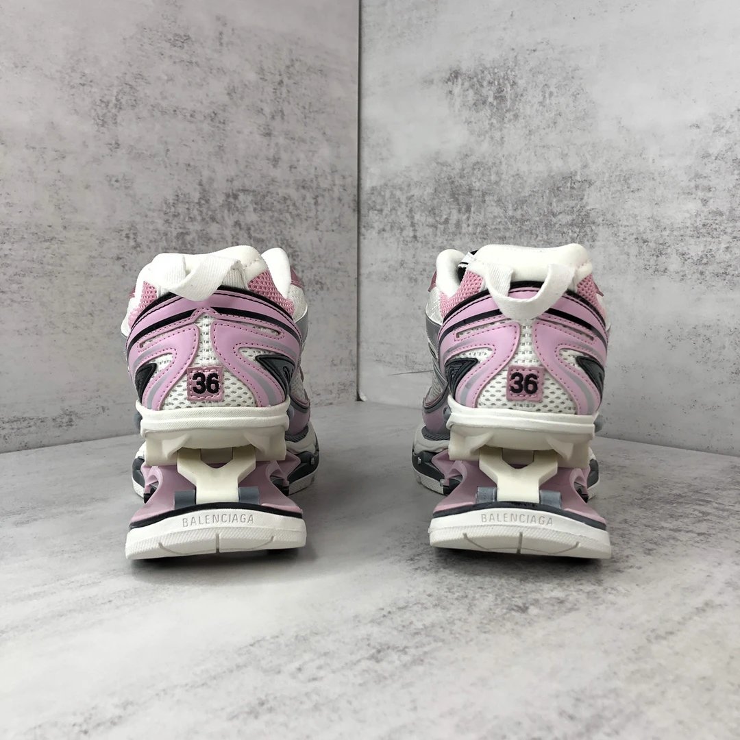 Retro Mesh X-Pander Dad Sneakers White Rose Pink - Gallery Image 5 - Detailed View
