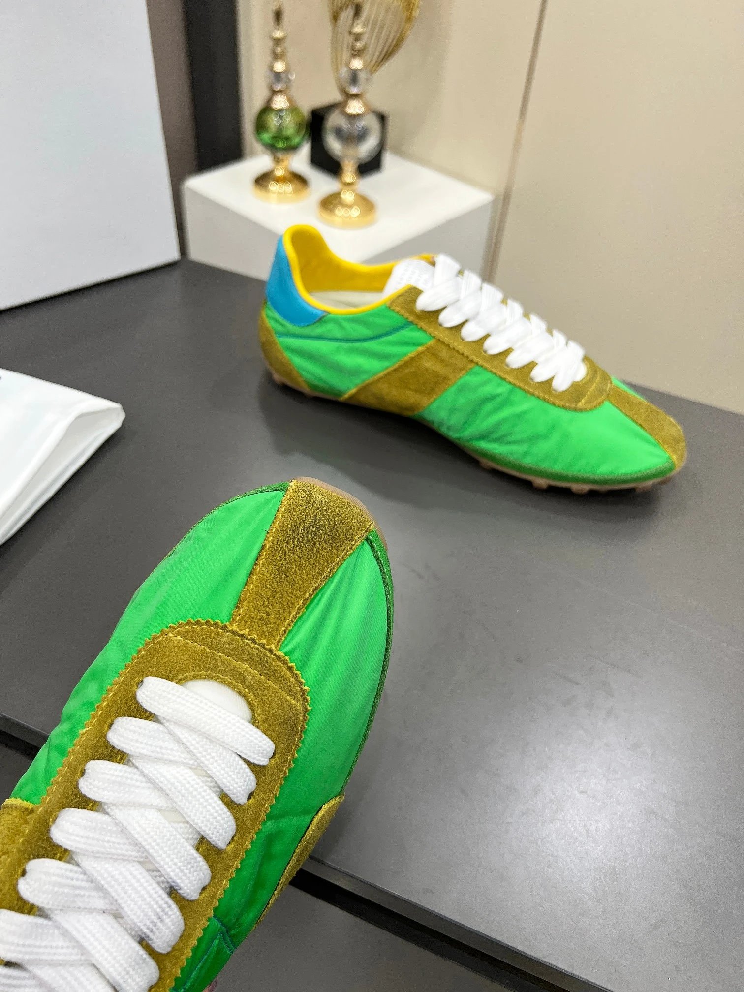 Maison Margiela MM6 Sinters Trainers Green - Gallery Image 6 - Detailed View