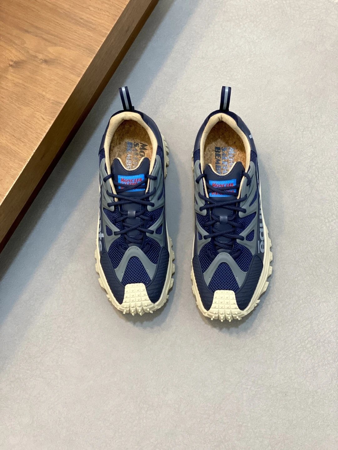 Moncler Trailgrip Amoeba Salehe Bembury Sneakers Blue - Gallery Image 3 - Detailed View