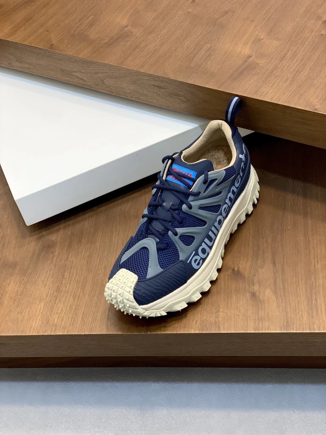 Moncler Trailgrip Amoeba Salehe Bembury Sneakers Blue - Gallery Image 6 - Detailed View