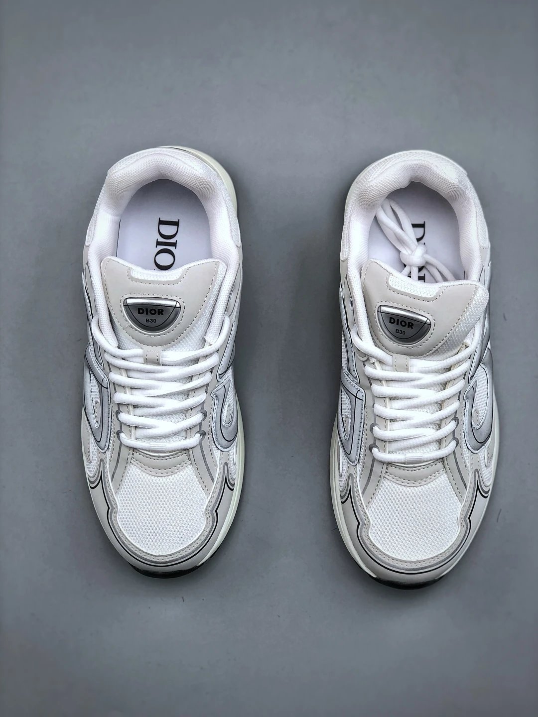 Dad Sneakers B30 Series in Elegant Oyster Hue - Gallery Image 5 - Detailed View