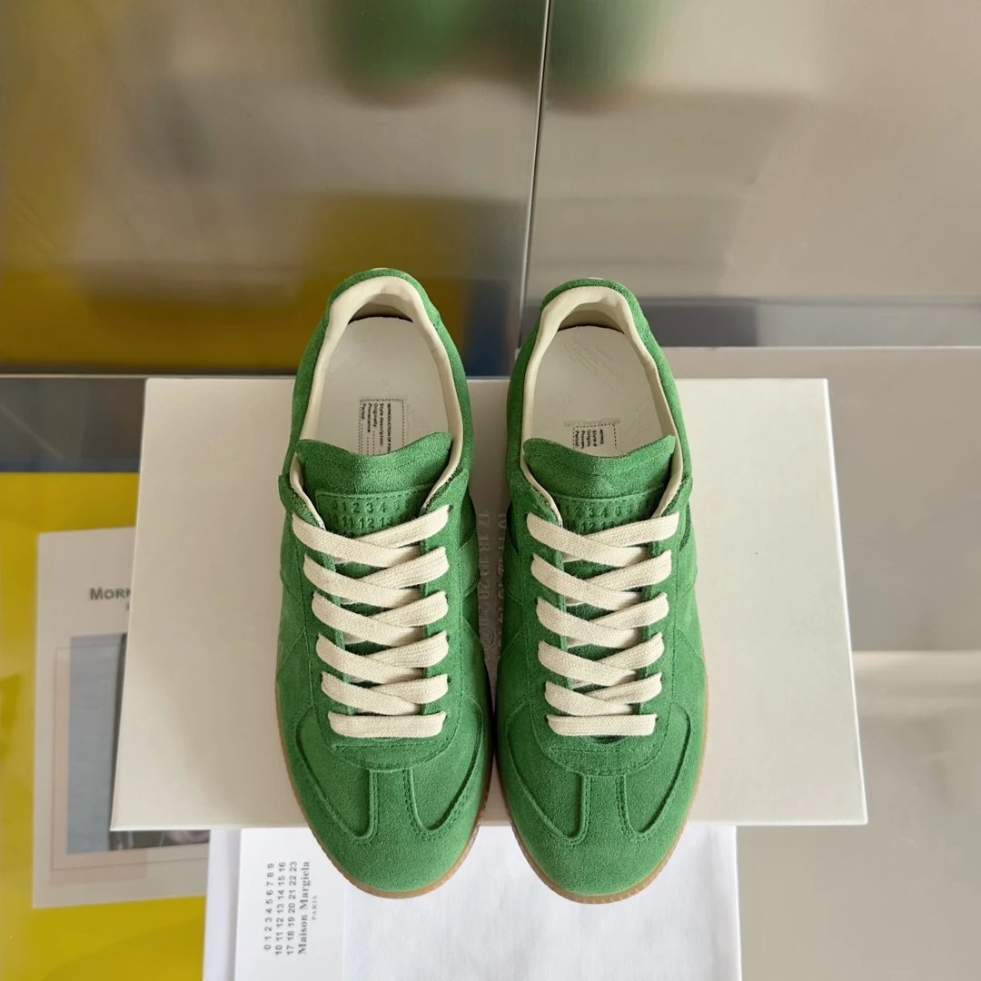 Maison Margiela MM6 German Trainers Green - Gallery Image 7 - Detailed View