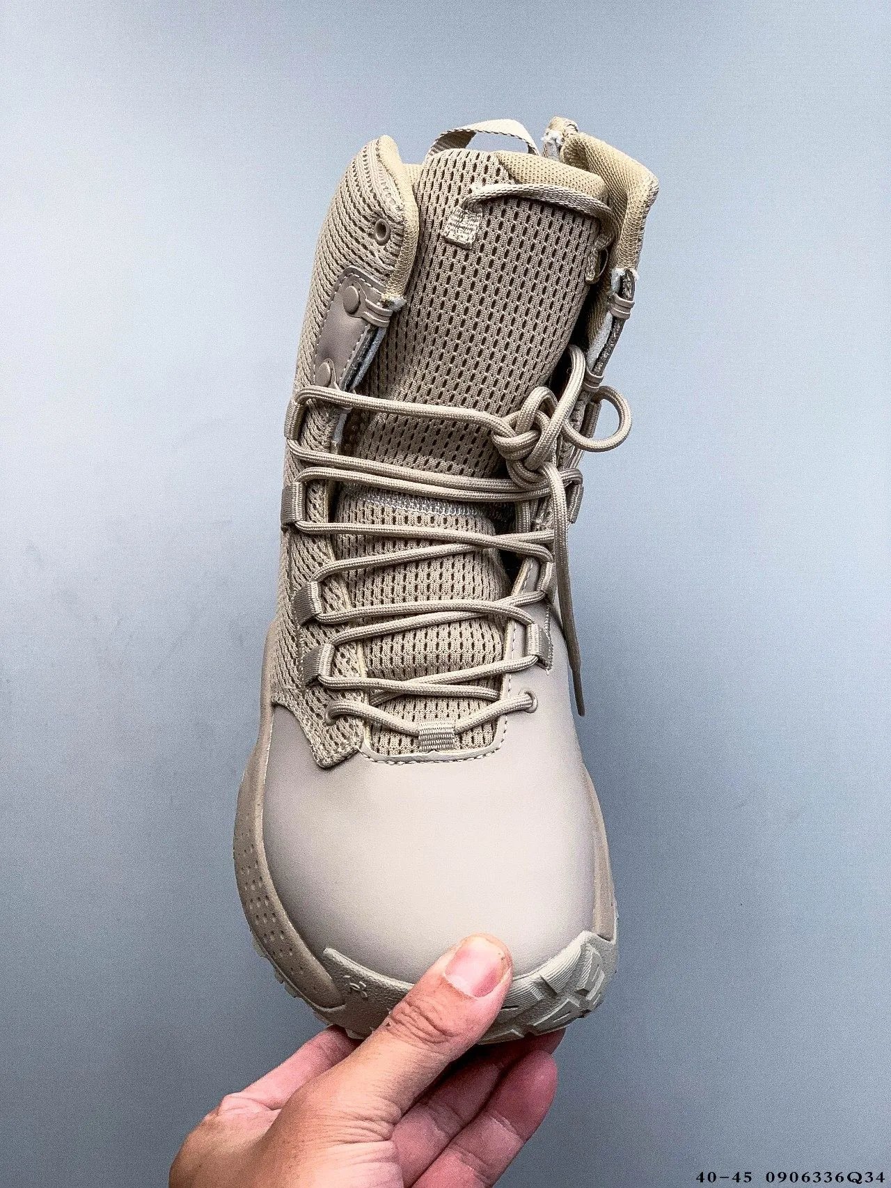 Tactical Mid Hiking Boots Mesh Desert Sand - Gallery Image 2 - Detailed View