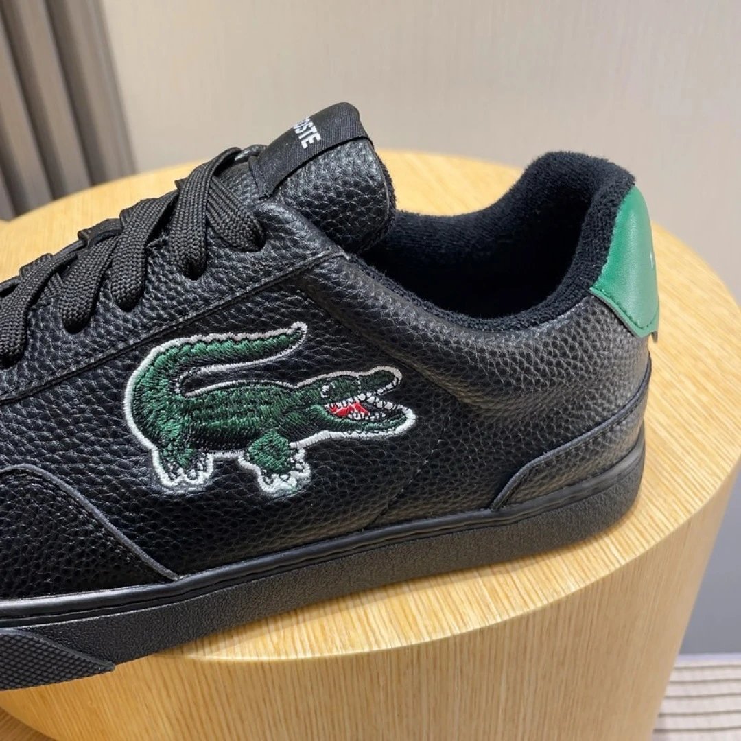 Lacoste Leather Sneakers Black - Gallery Image 5 - Detailed View