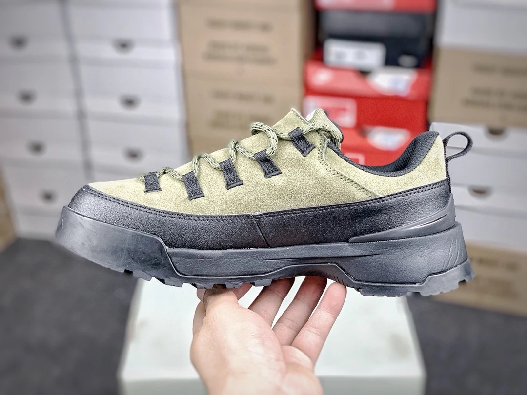 Suede Hiking Shoes Olive - Gallery Image 4 - Detailed View