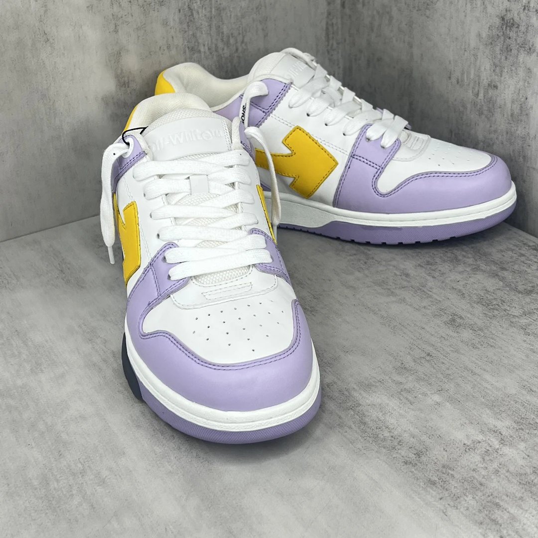 Off-White Low Sneakers Purple Yellow - Gallery Image 2 - Detailed View