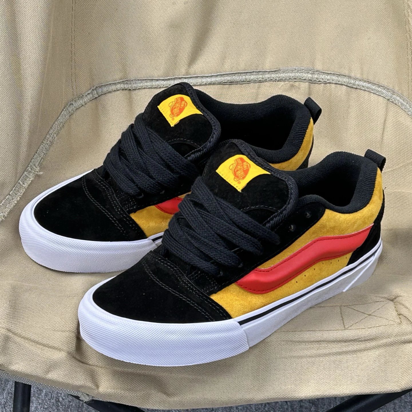 Low Top Suede Skate Shoes Amber Yellow - Gallery Image 1 - Detailed View