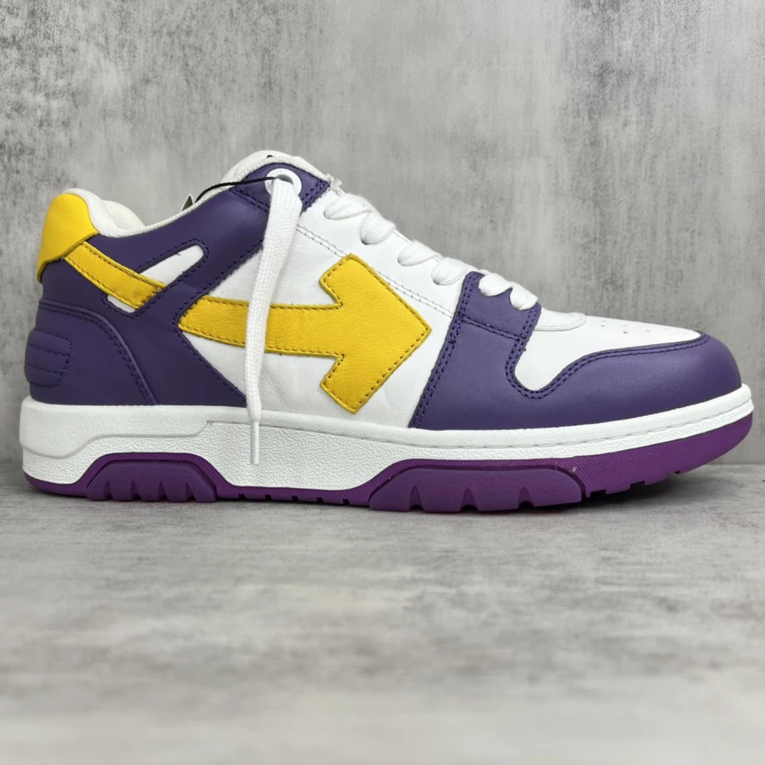 Off-White Low Top Sneakers Purple Yellow - Gallery Image 6 - Detailed View