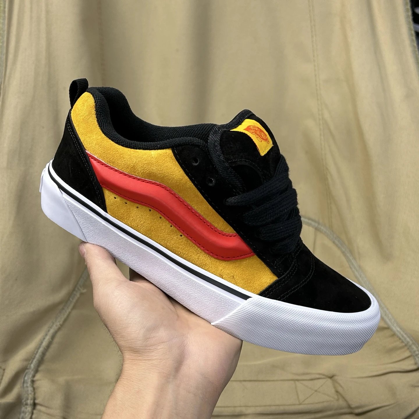 Low Top Suede Skate Shoes Amber Yellow - Gallery Image 6 - Detailed View