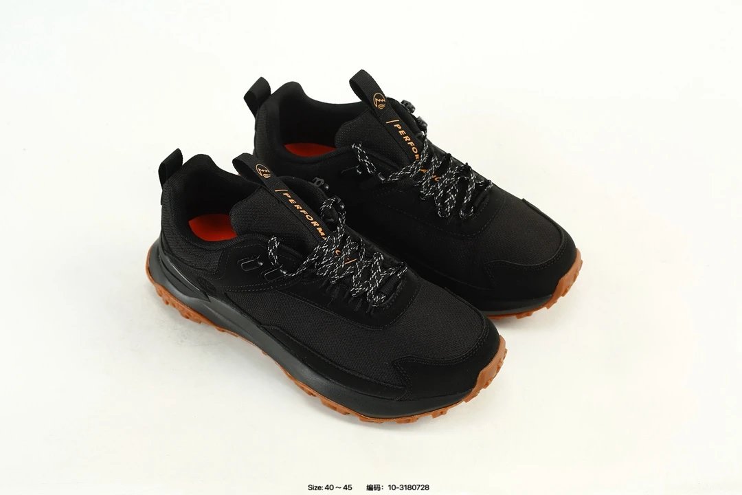 Outdoor Hiking Sneakers Waterproof Black Rust - Gallery Image 7 - Detailed View