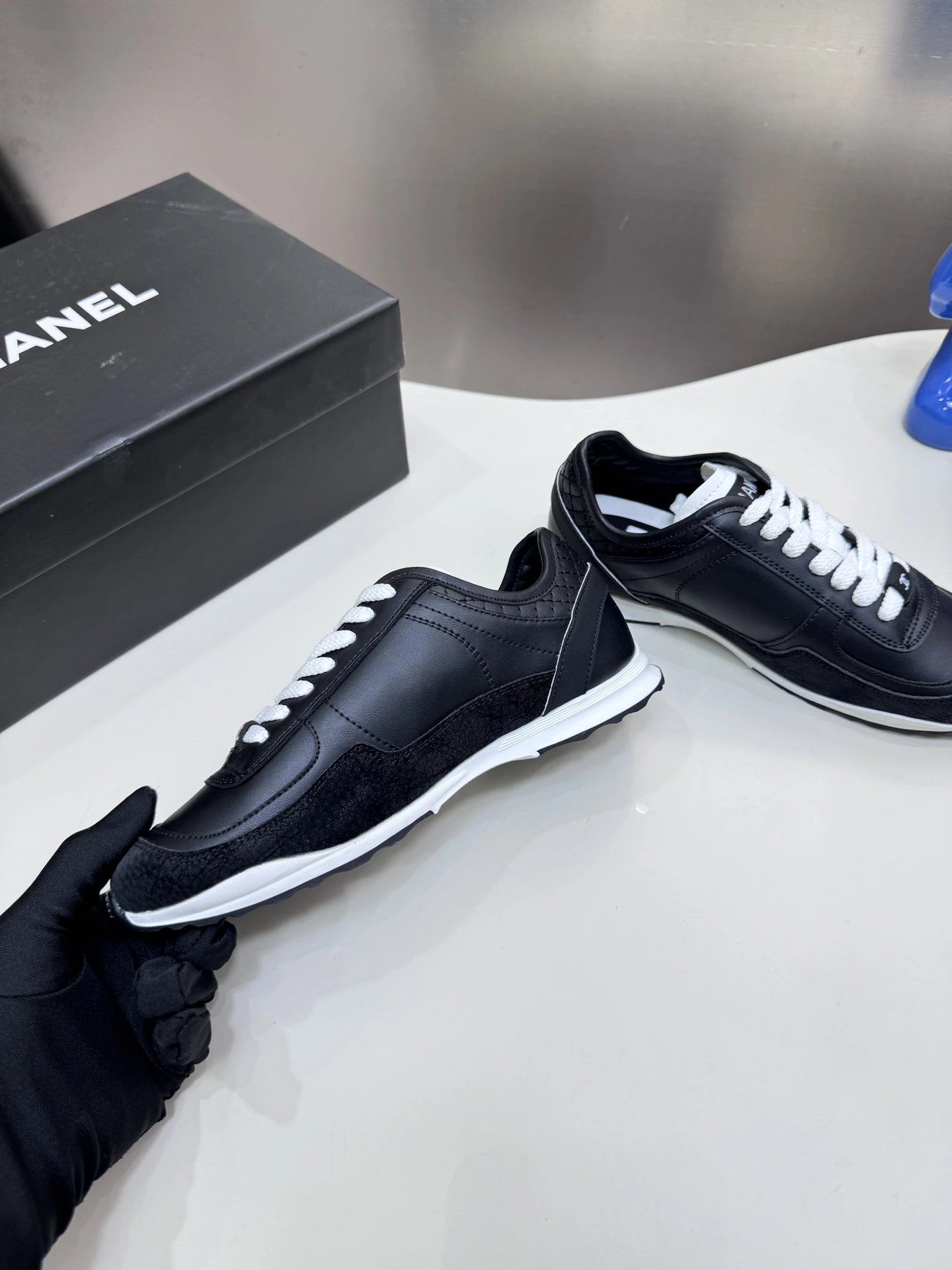 Chanel Panda Platform Sneakers Black - Gallery Image 4 - Detailed View