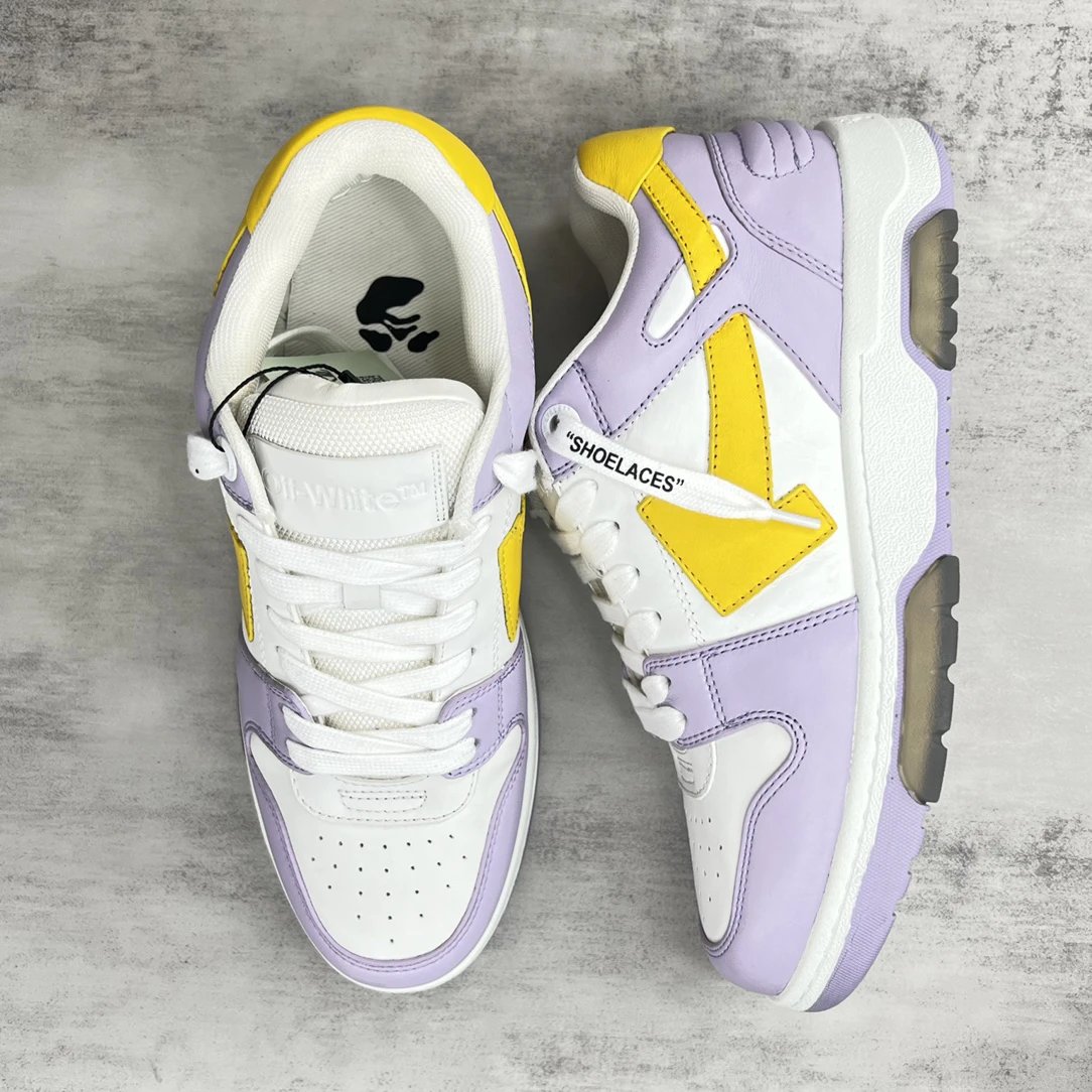 Off-White Low Sneakers Purple Yellow - Gallery Image 3 - Detailed View