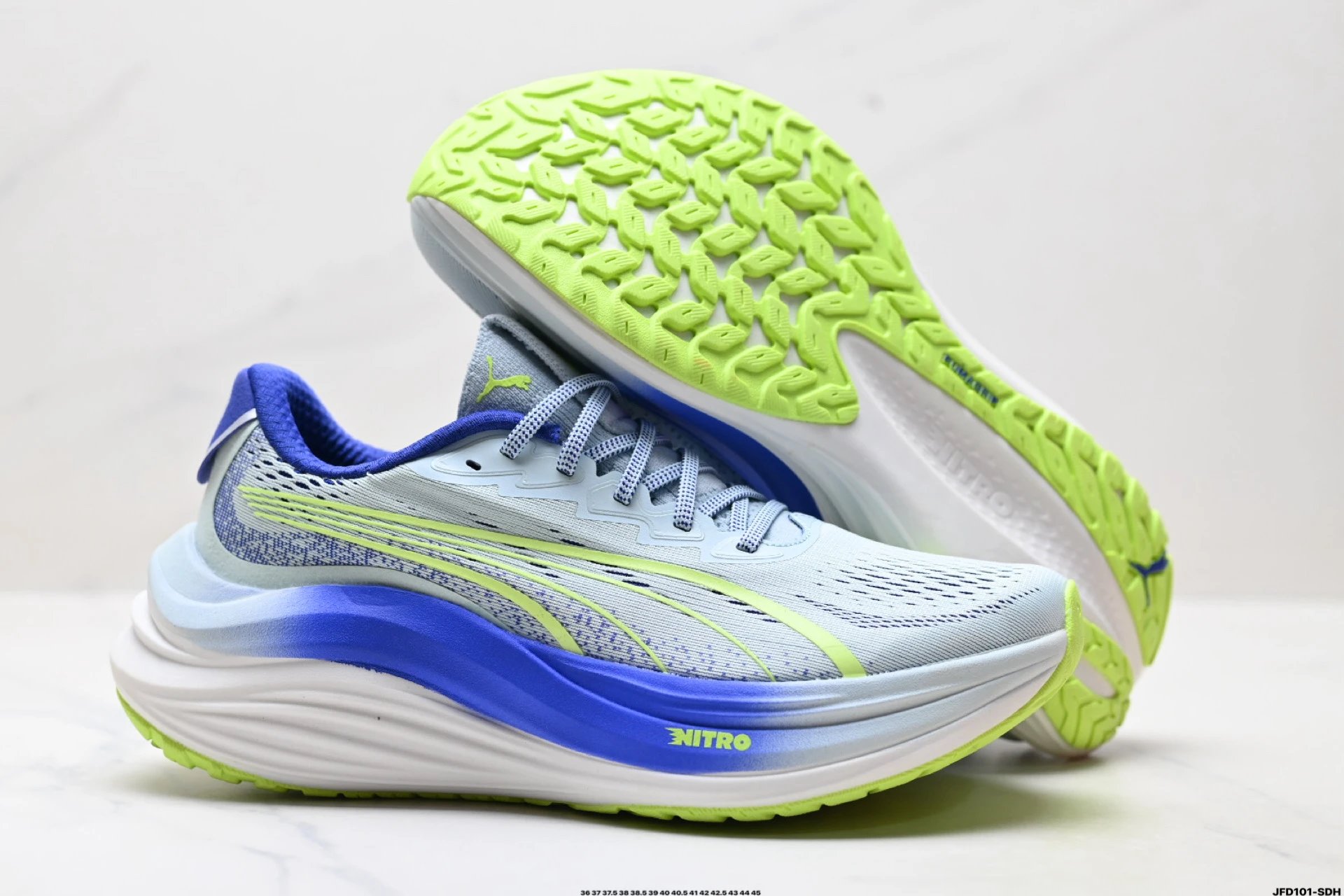 PUMA Deviate NITRO Sneakers White Blue - Gallery Image 5 - Detailed View