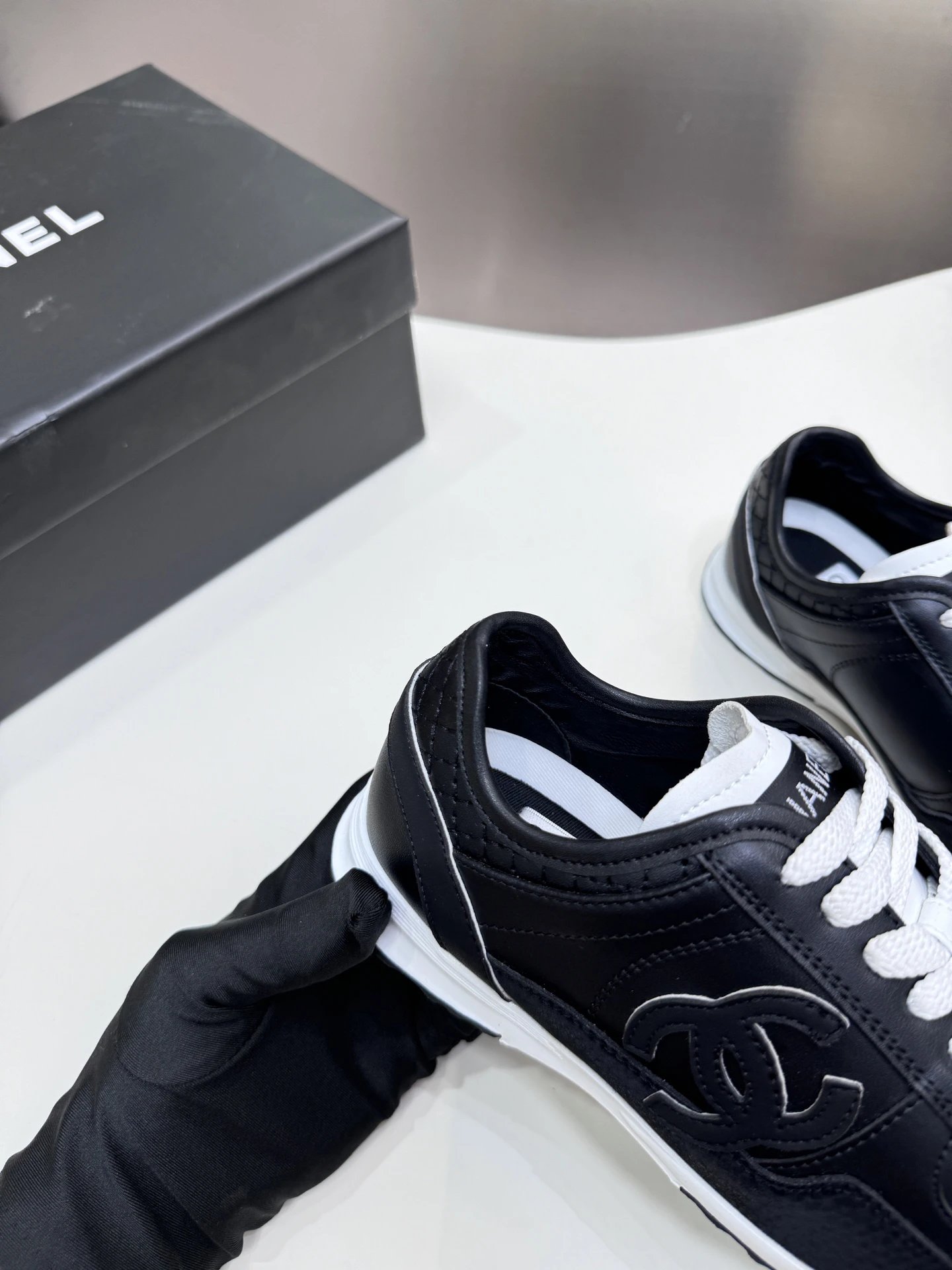 Chanel Panda Platform Sneakers Black - Gallery Image 9 - Detailed View