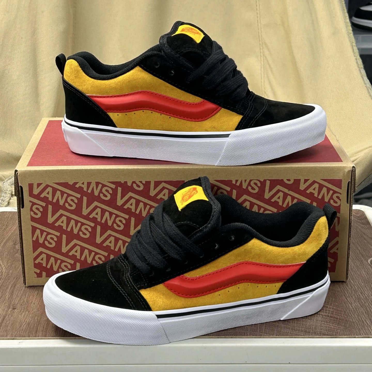 Low Top Suede Skate Shoes Amber Yellow - Gallery Image 8 - Detailed View