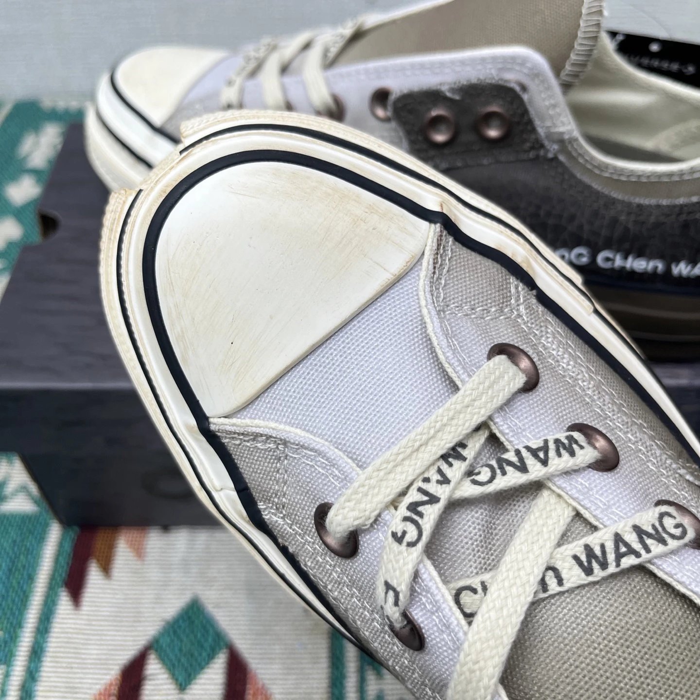 Deconstructed Canvas Low Top Sneakers Gradient Umber - Gallery Image 6 - Detailed View