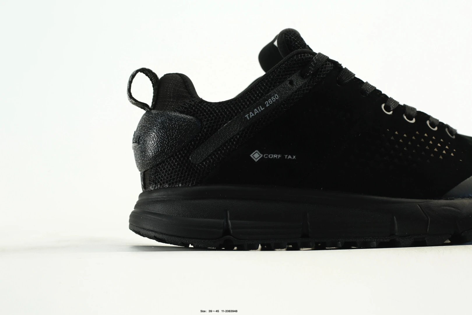 Trail Suede Hiking Sneakers Obsidian Black - Gallery Image 2 - Detailed View