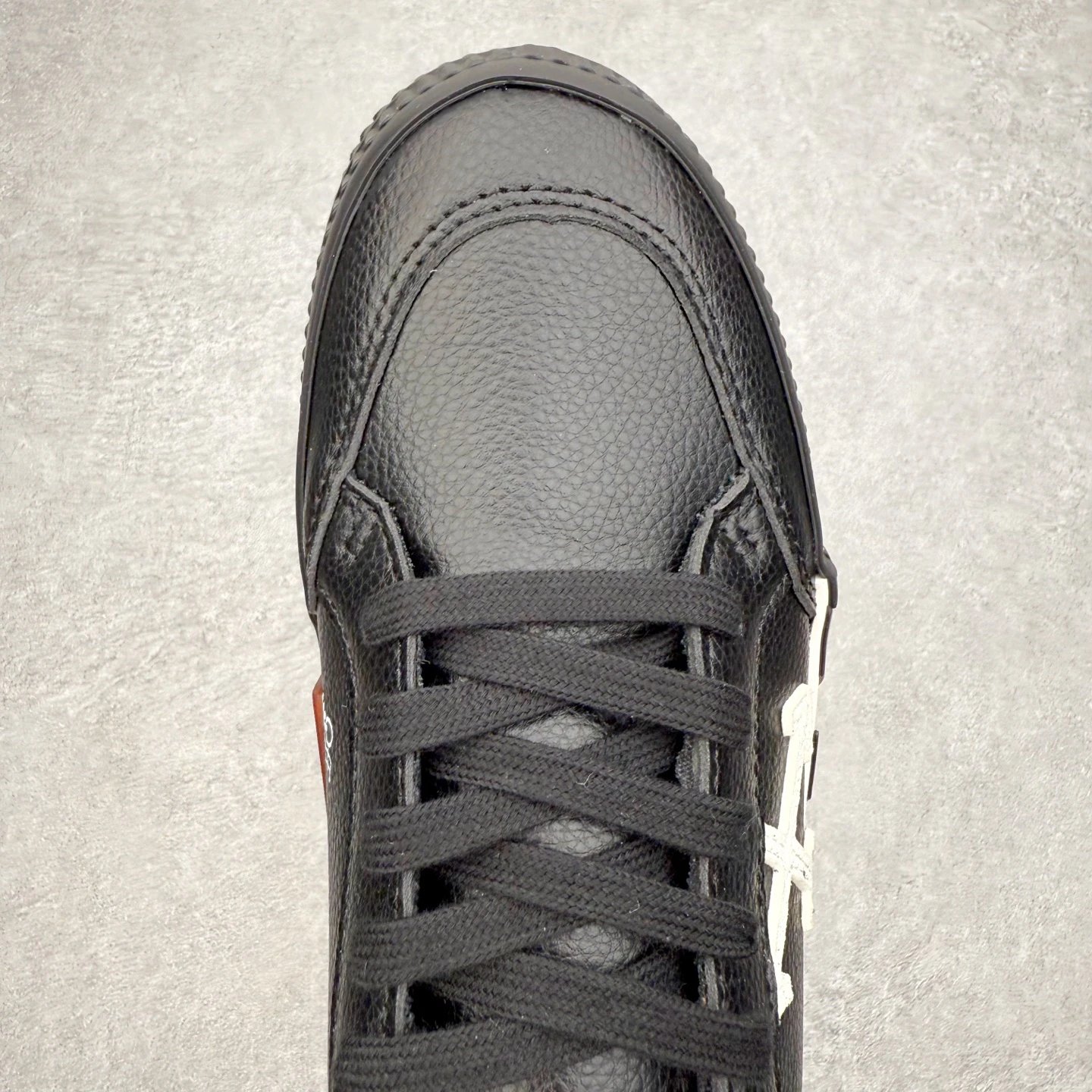 Urban Low Top Leather Sneakers Anti-Slip Jet Black - Gallery Image 4 - Detailed View