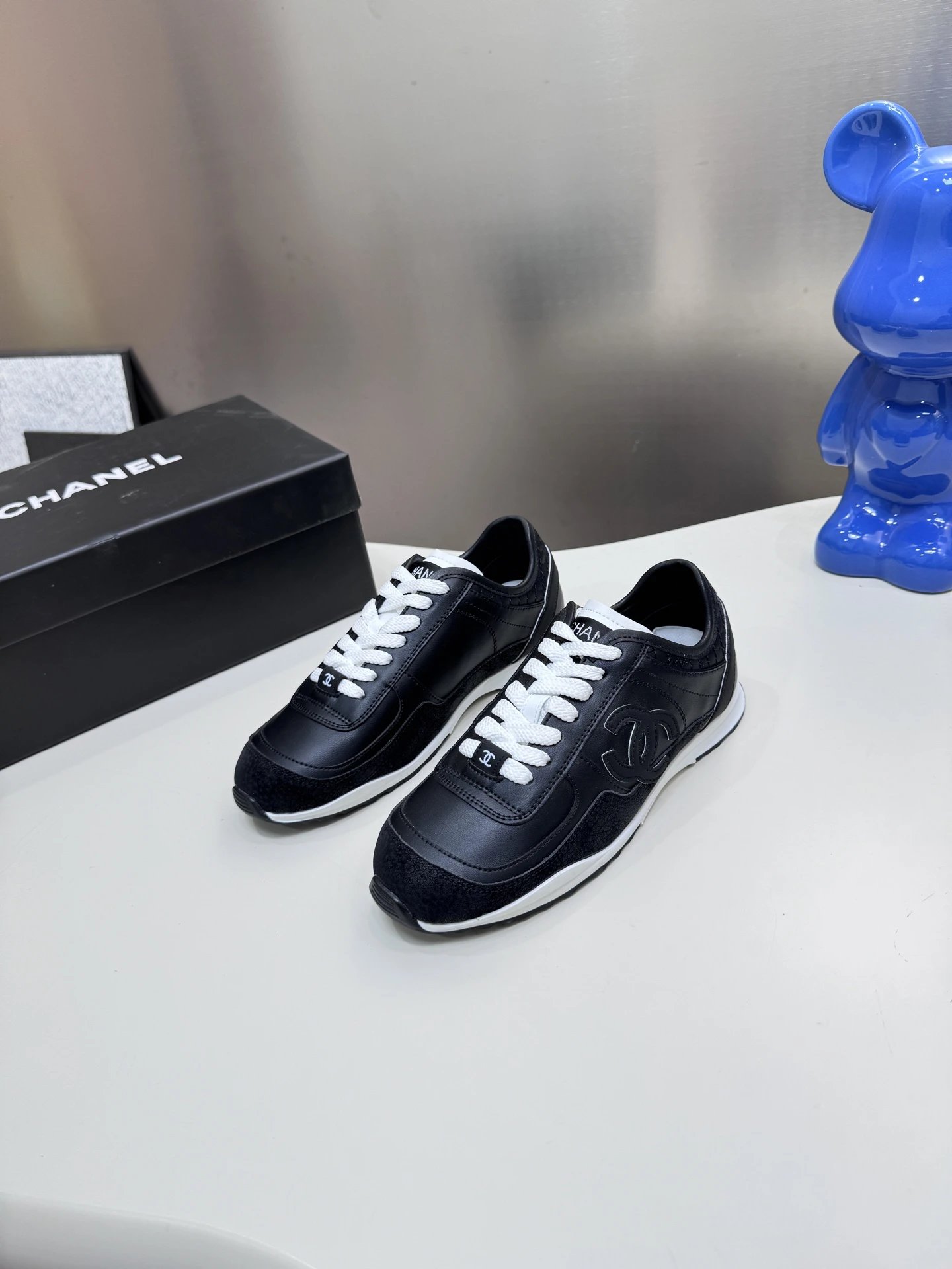 Chanel Panda Platform Sneakers Black - Gallery Image 2 - Detailed View