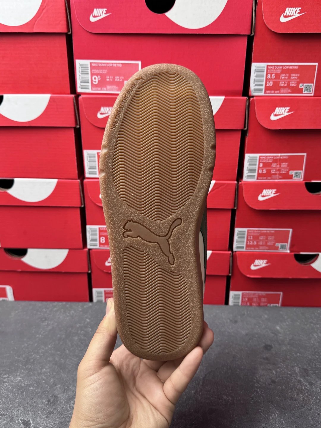 Puma Bread Sneakers White Green - Gallery Image 8 - Detailed View