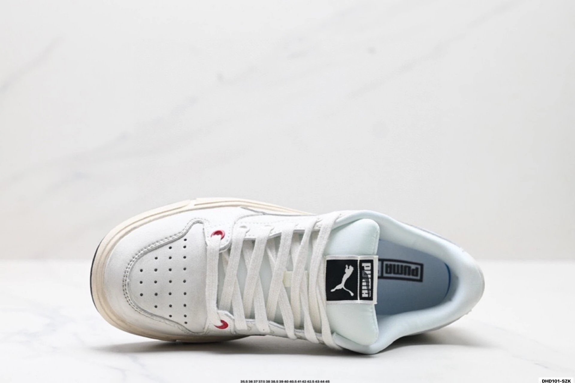 PUMA LX Court Low Denim Sneakers White Denim - Gallery Image 2 - Detailed View