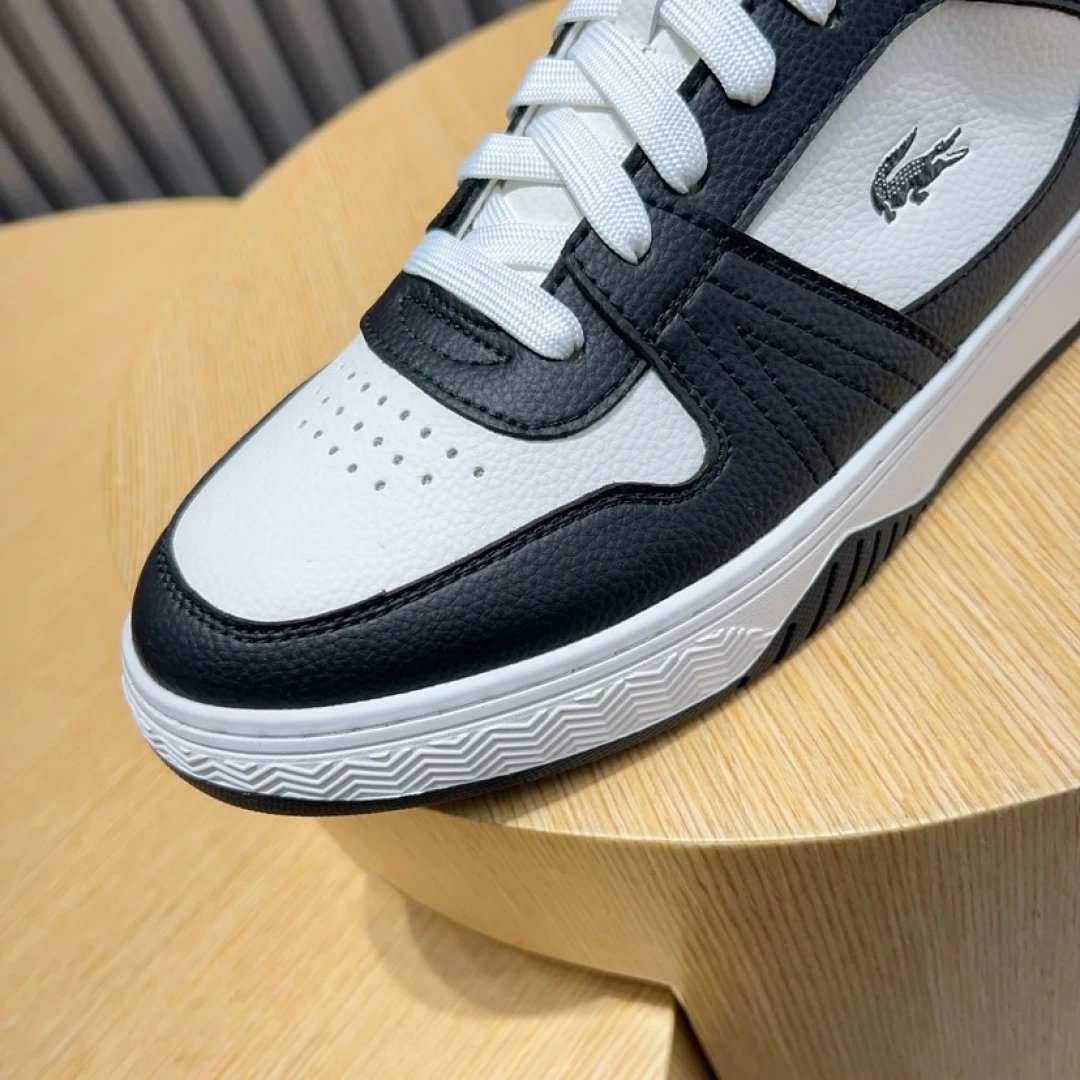 Lacoste Black White Sneakers - Gallery Image 7 - Detailed View