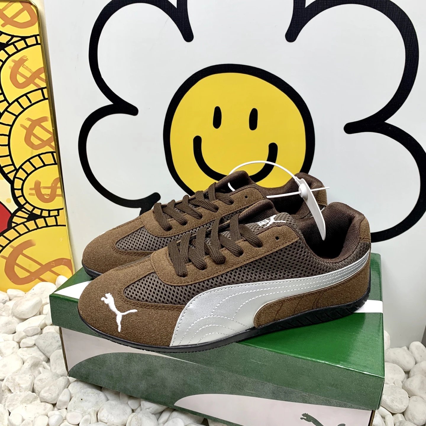 Puma Mesh Sneakers Brown - Gallery Image 5 - Detailed View