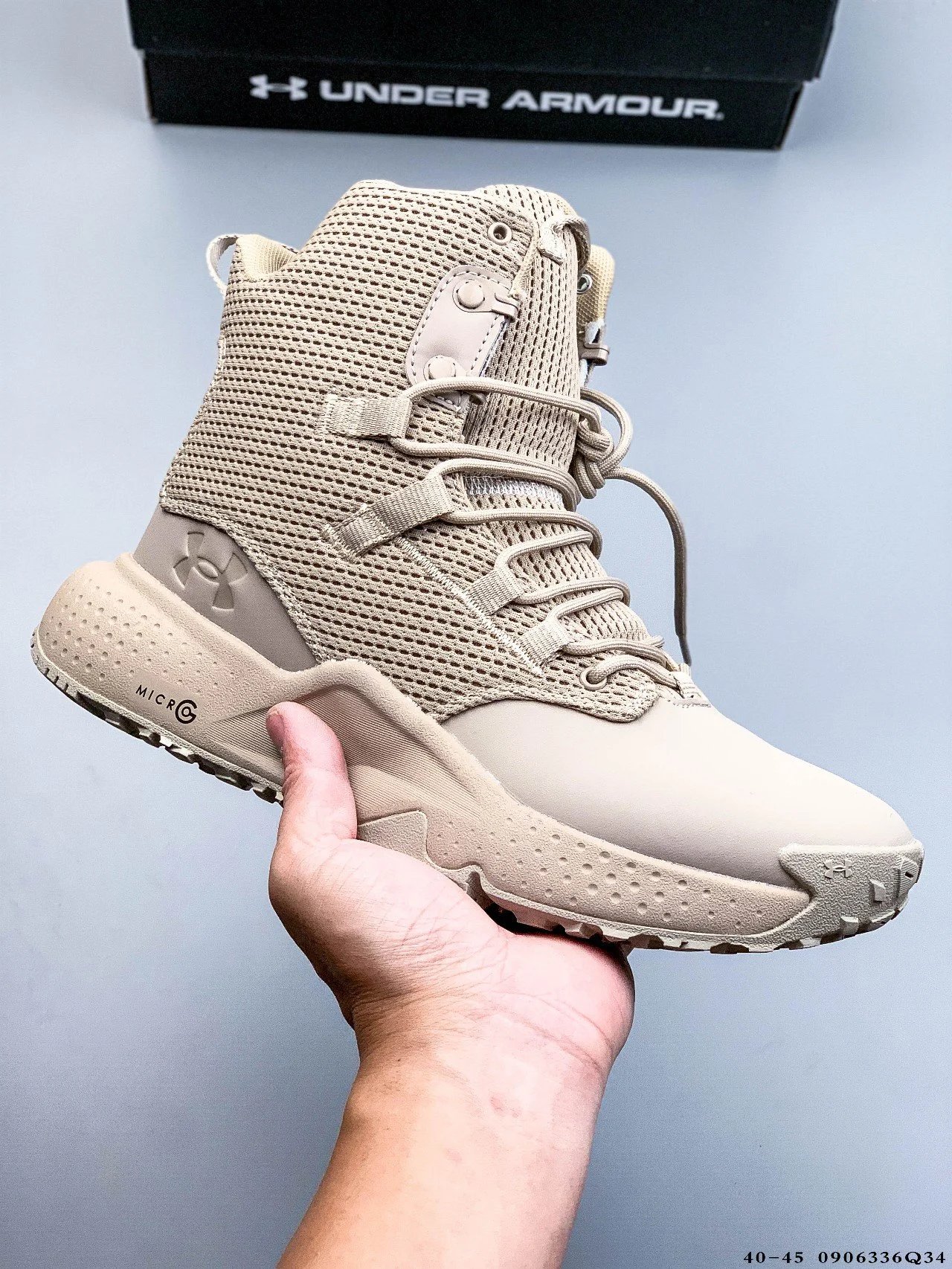 Tactical Mid Hiking Boots Mesh Desert Sand - Gallery Image 1 - Detailed View
