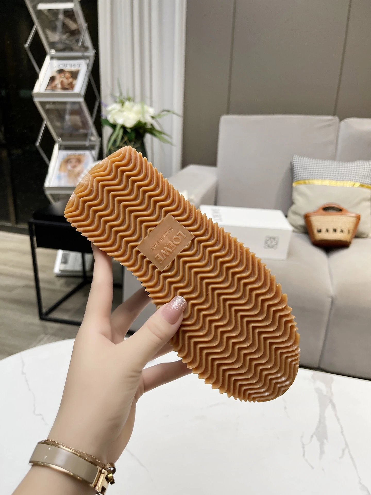 Loewe Hidden Heel Sneakers White Blue - Gallery Image 9 - Detailed View