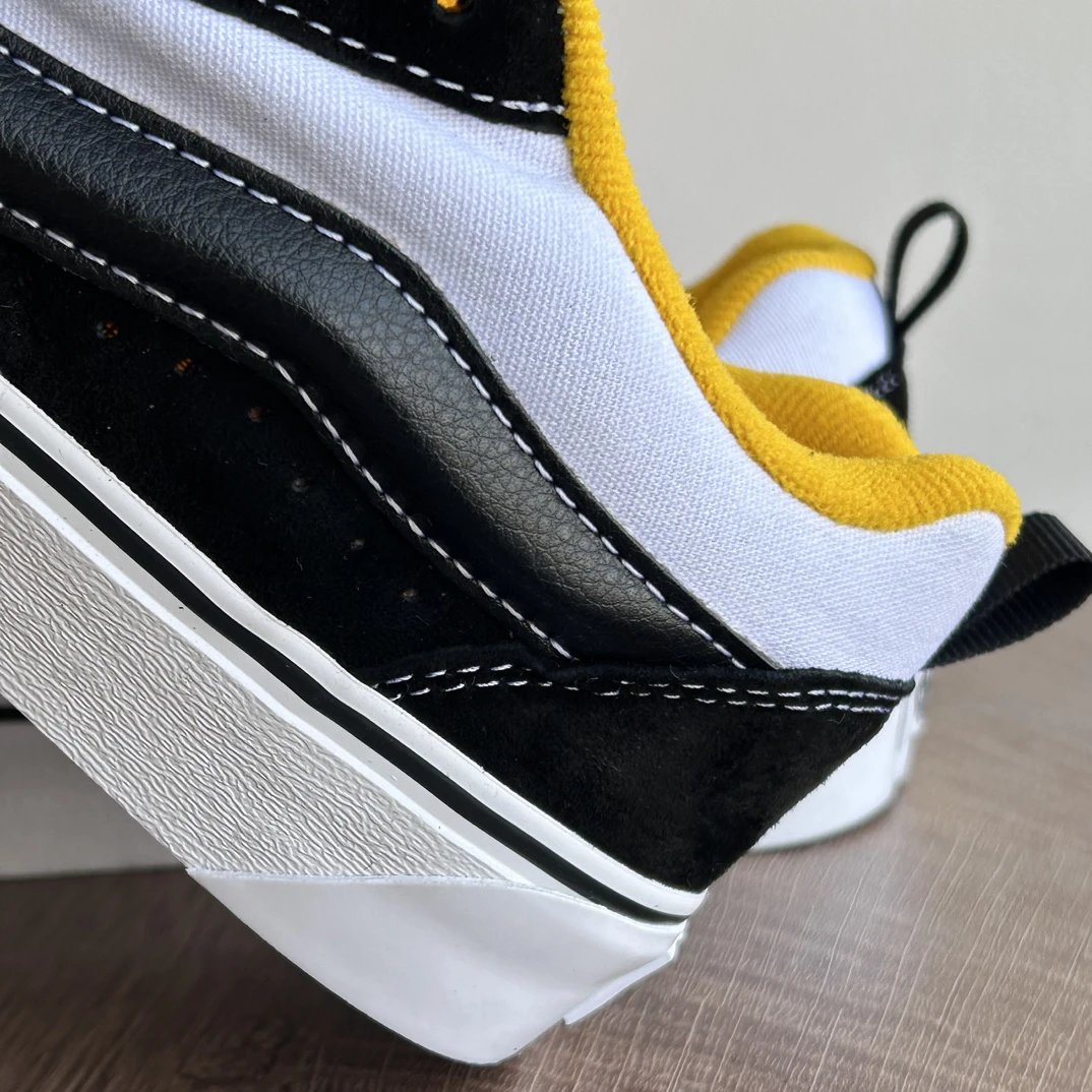Knu Skool Low Top Skate Shoes Amber Yellow - Gallery Image 5 - Detailed View