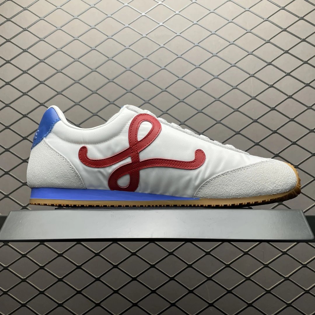 Loewe Ballet Runner Sneaker White Red - Gallery Image 3 - Detailed View
