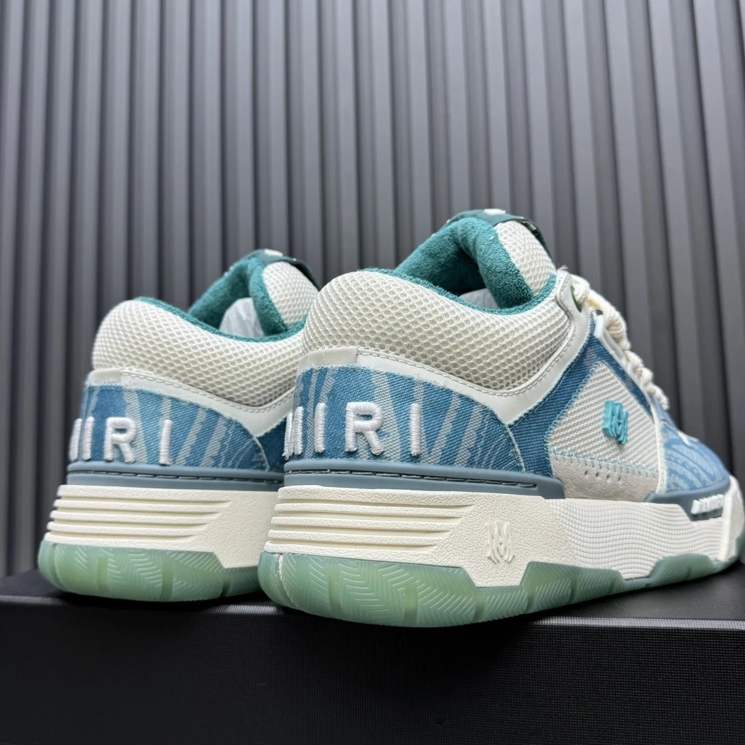 Unisex Low Top Leather Mesh Skate Shoes Seafoam Green - Gallery Image 6 - Detailed View