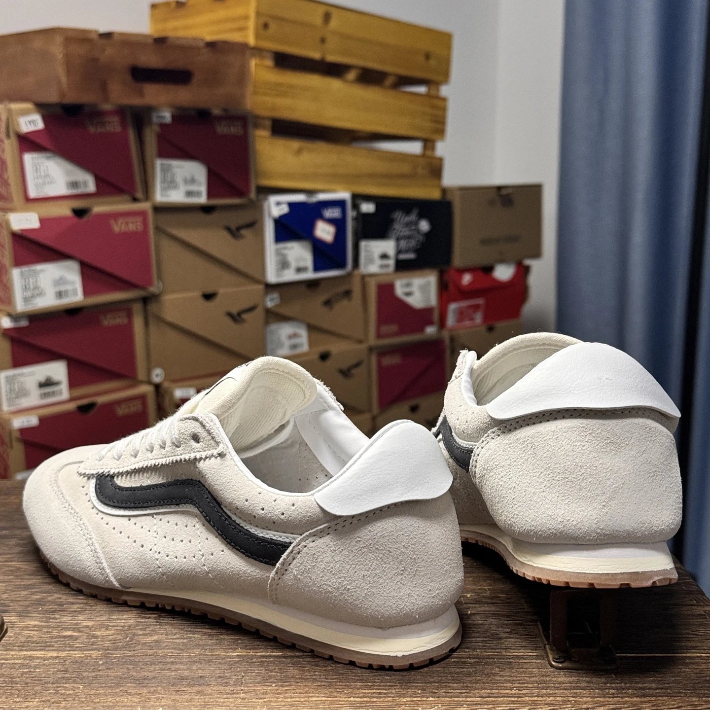 Retro Suede LowPro Sneakers Ivory - Gallery Image 3 - Detailed View