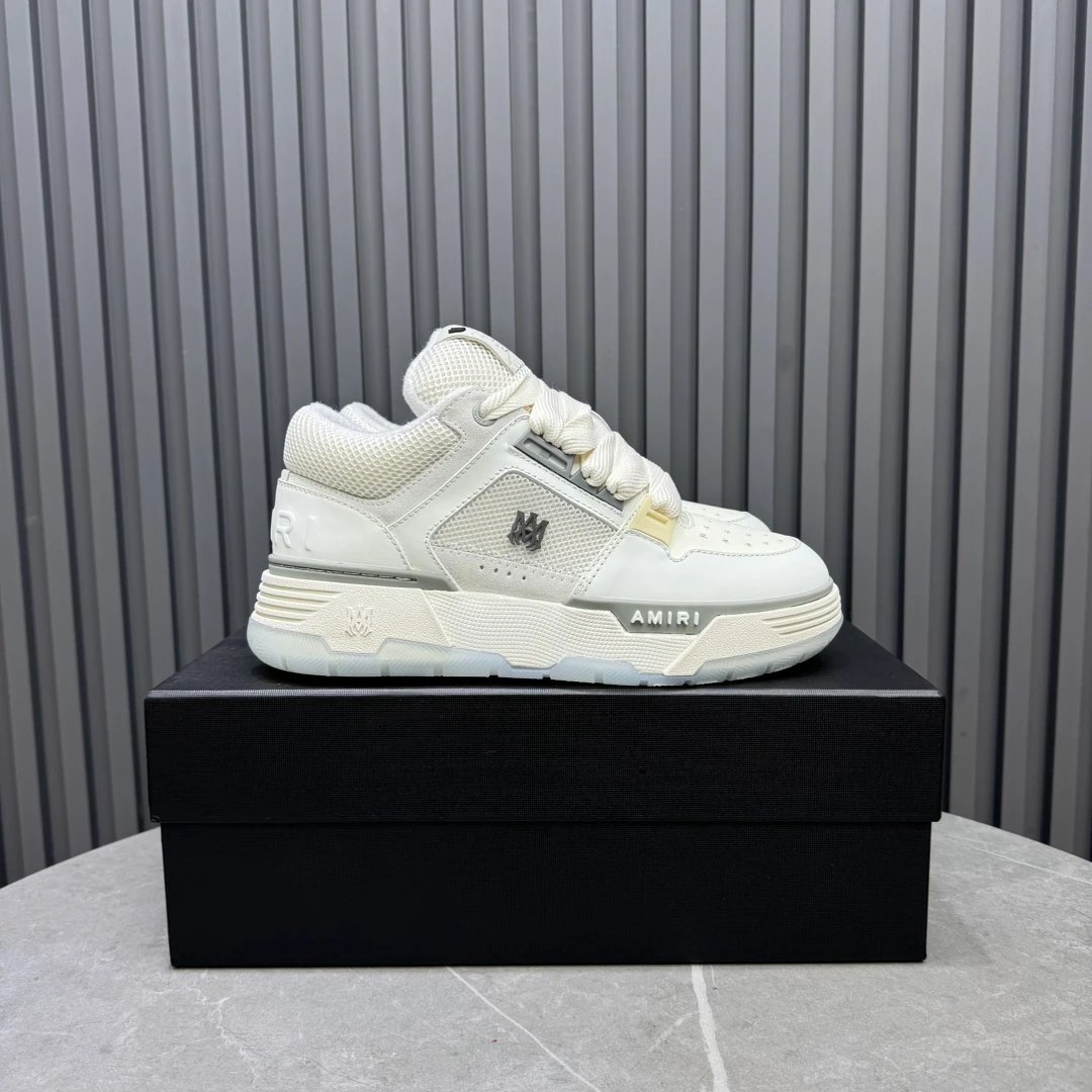 Unisex Leather Low Top Skate Shoes Ivory Cream - Gallery Image 1 - Detailed View