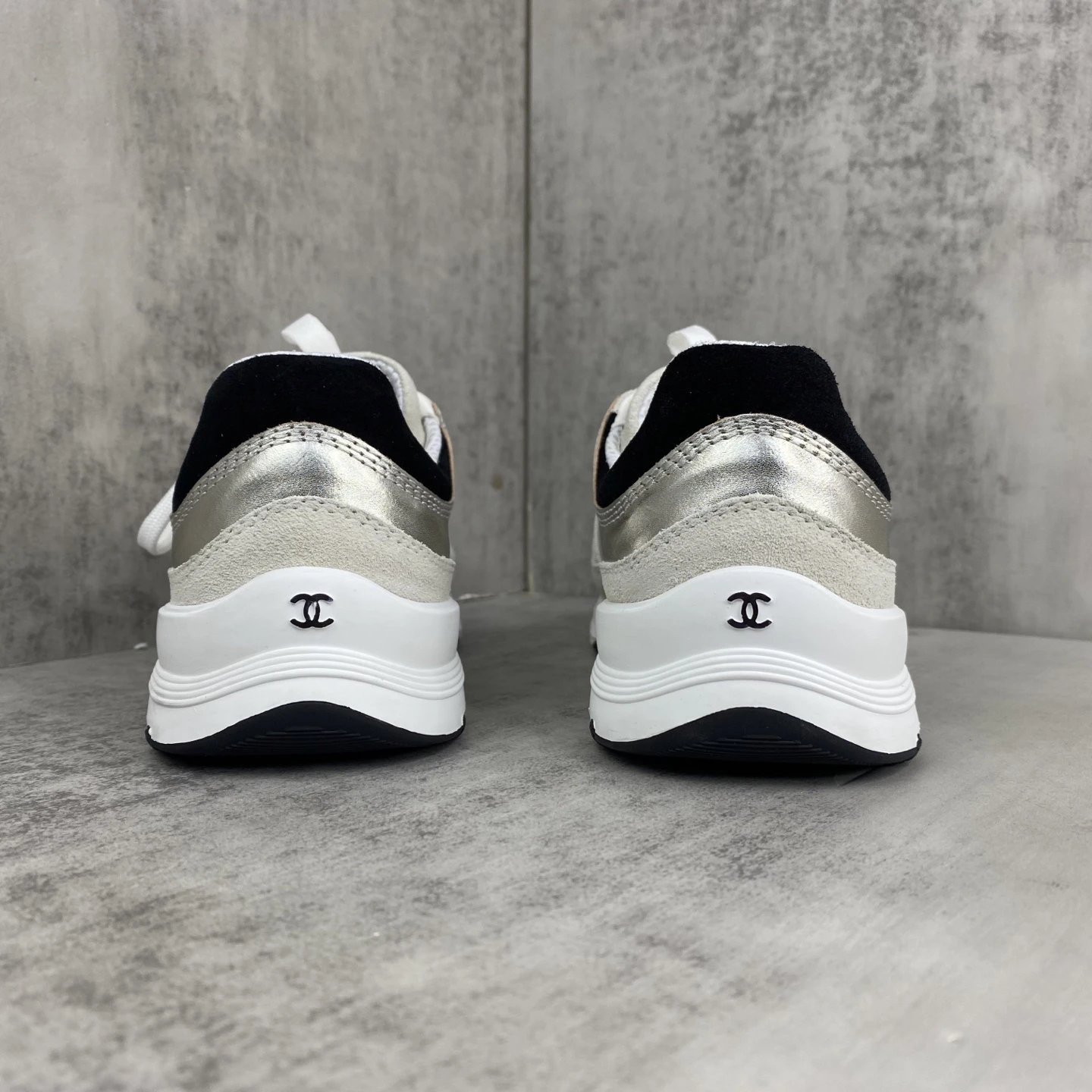 Women Mixed Material Sneakers Outdoor Casual Beige - Gallery Image 5 - Detailed View