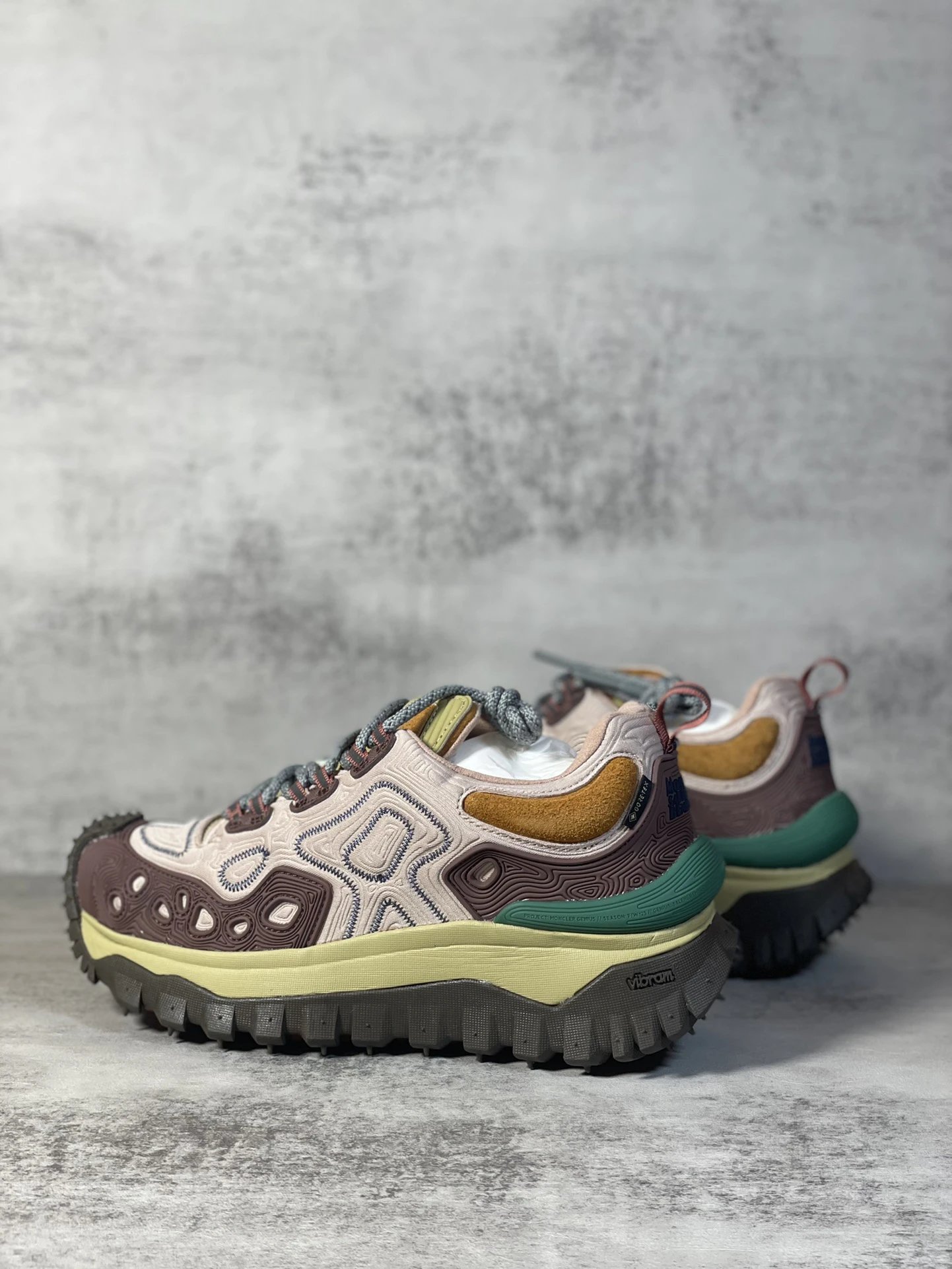 Moncler Trailgrip GTX Hiking Shoes Brown Pink - Gallery Image 8 - Detailed View