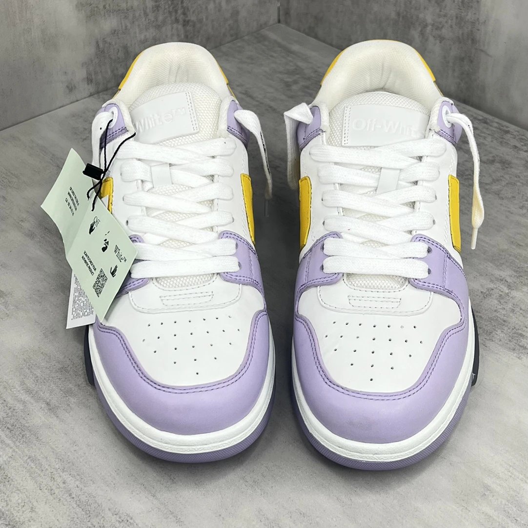 Off-White Low Sneakers Purple Yellow - Gallery Image 4 - Detailed View