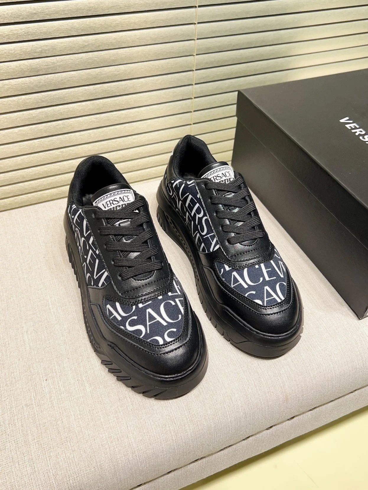 Grace Labyrinth Knit Sneakers Onyx Black - Gallery Image 8 - Detailed View