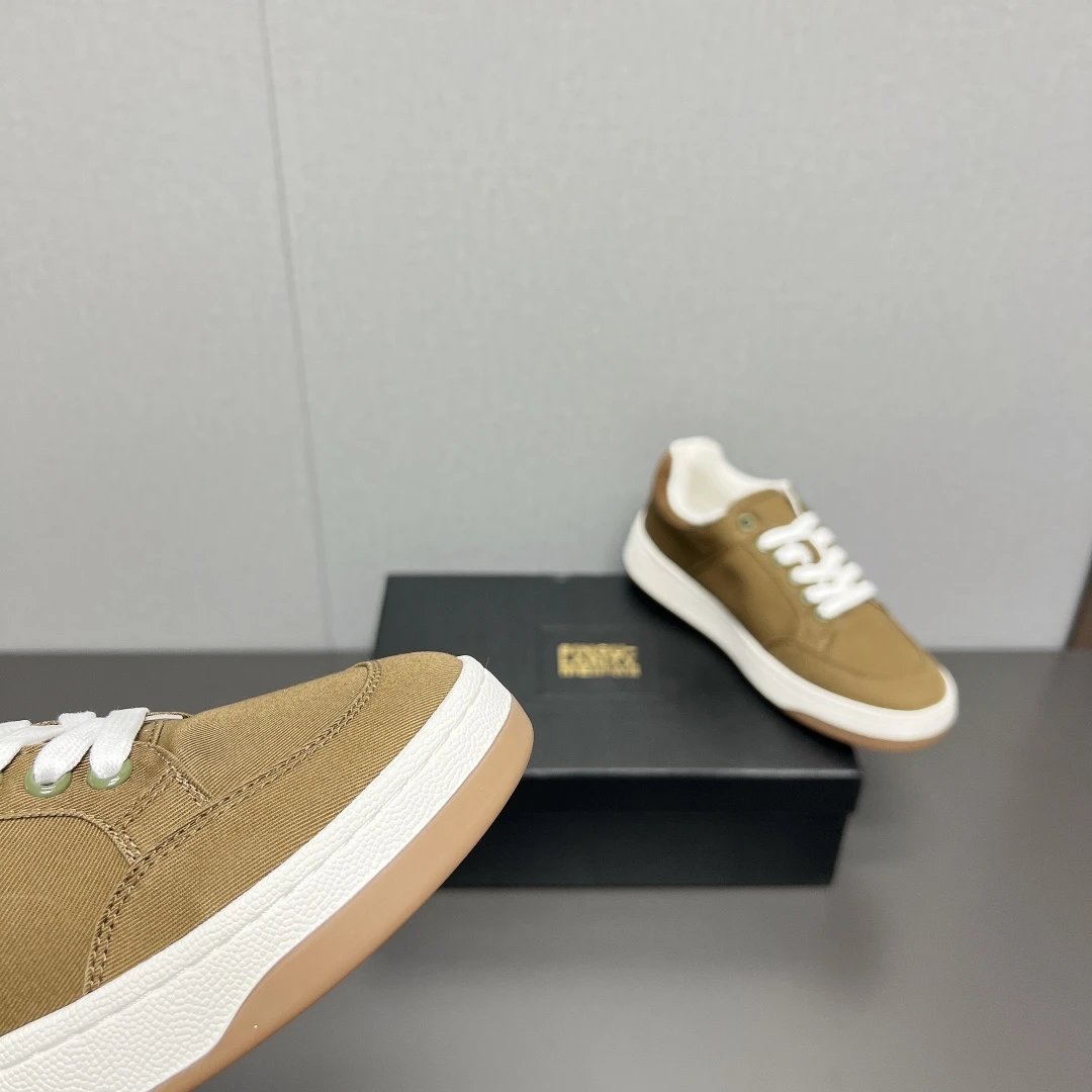 YSL Canvas Sneakers Brown - Gallery Image 7 - Detailed View
