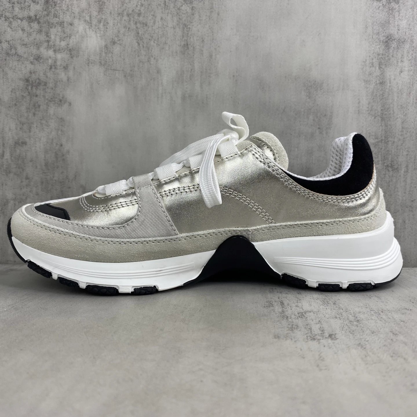 Women Mixed Material Sneakers Outdoor Casual Beige - Gallery Image 7 - Detailed View