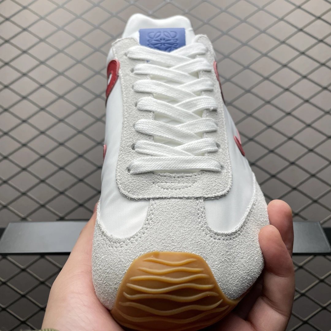 Loewe Ballet Runner Sneaker White Red - Gallery Image 7 - Detailed View