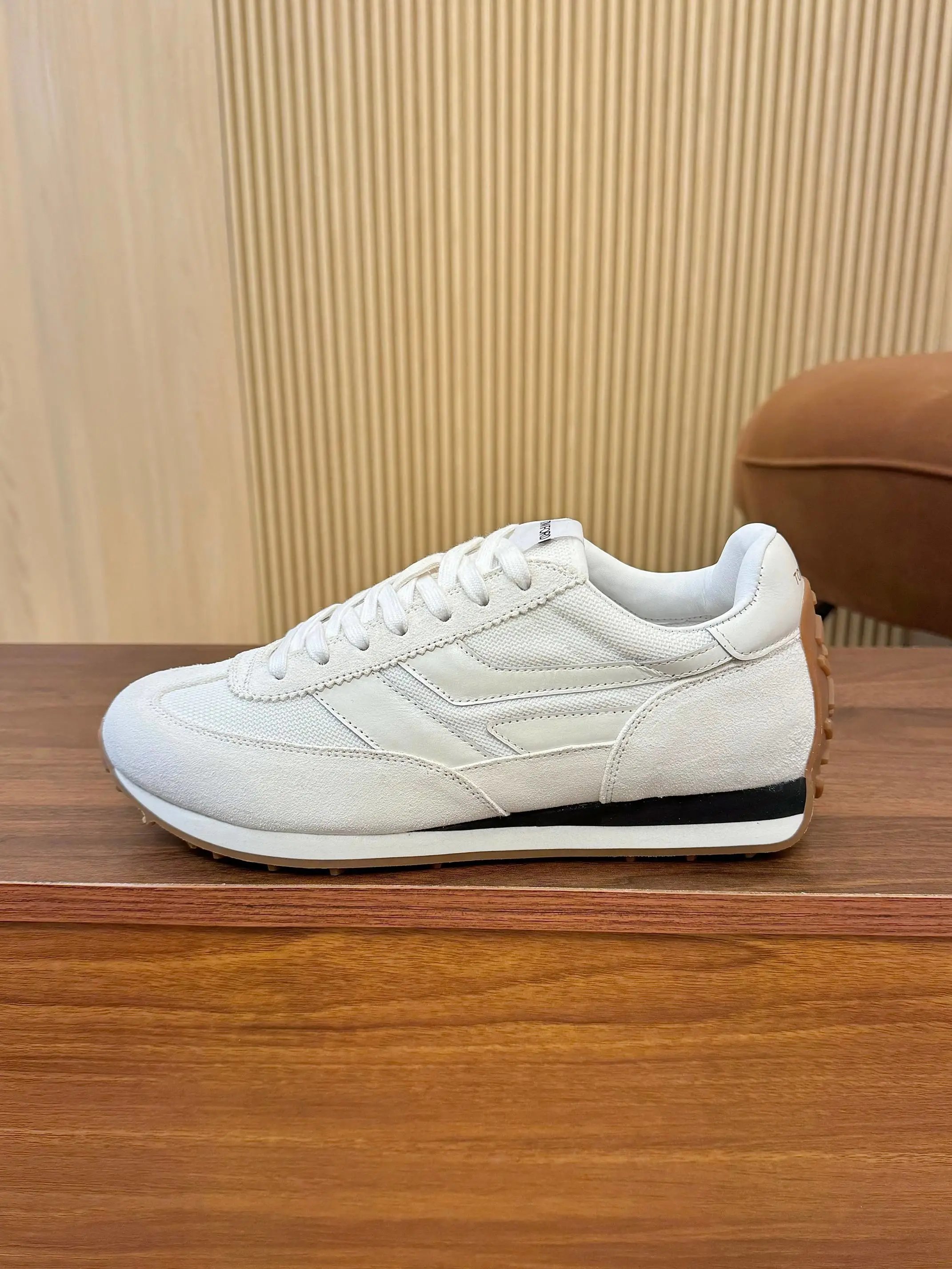 Vintage Suede Mesh Sneakers Ivory - Related Product - Cnfans