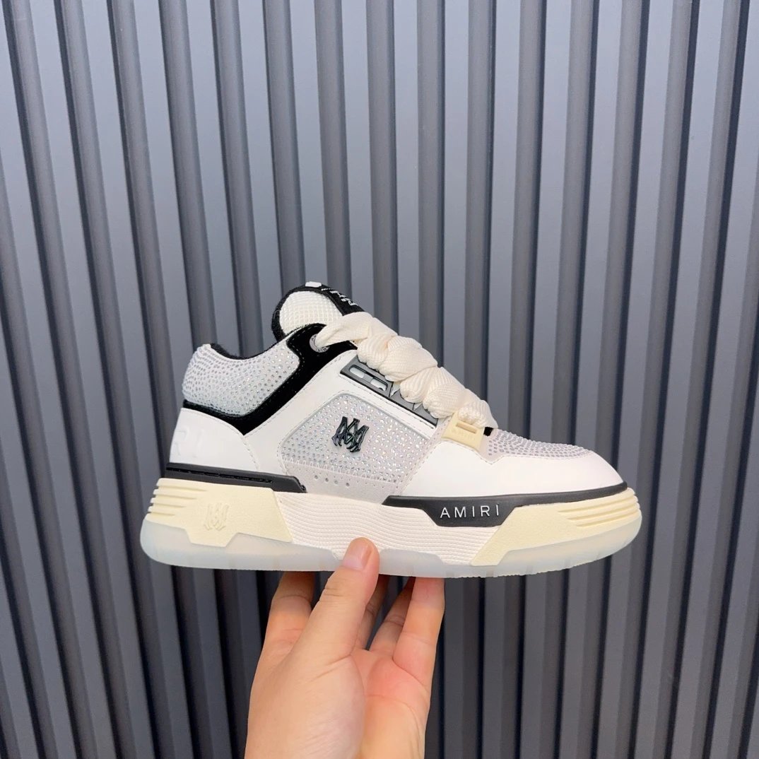 Unisex Leather Low Top Skate Sneakers Ivory White - Gallery Image 2 - Detailed View