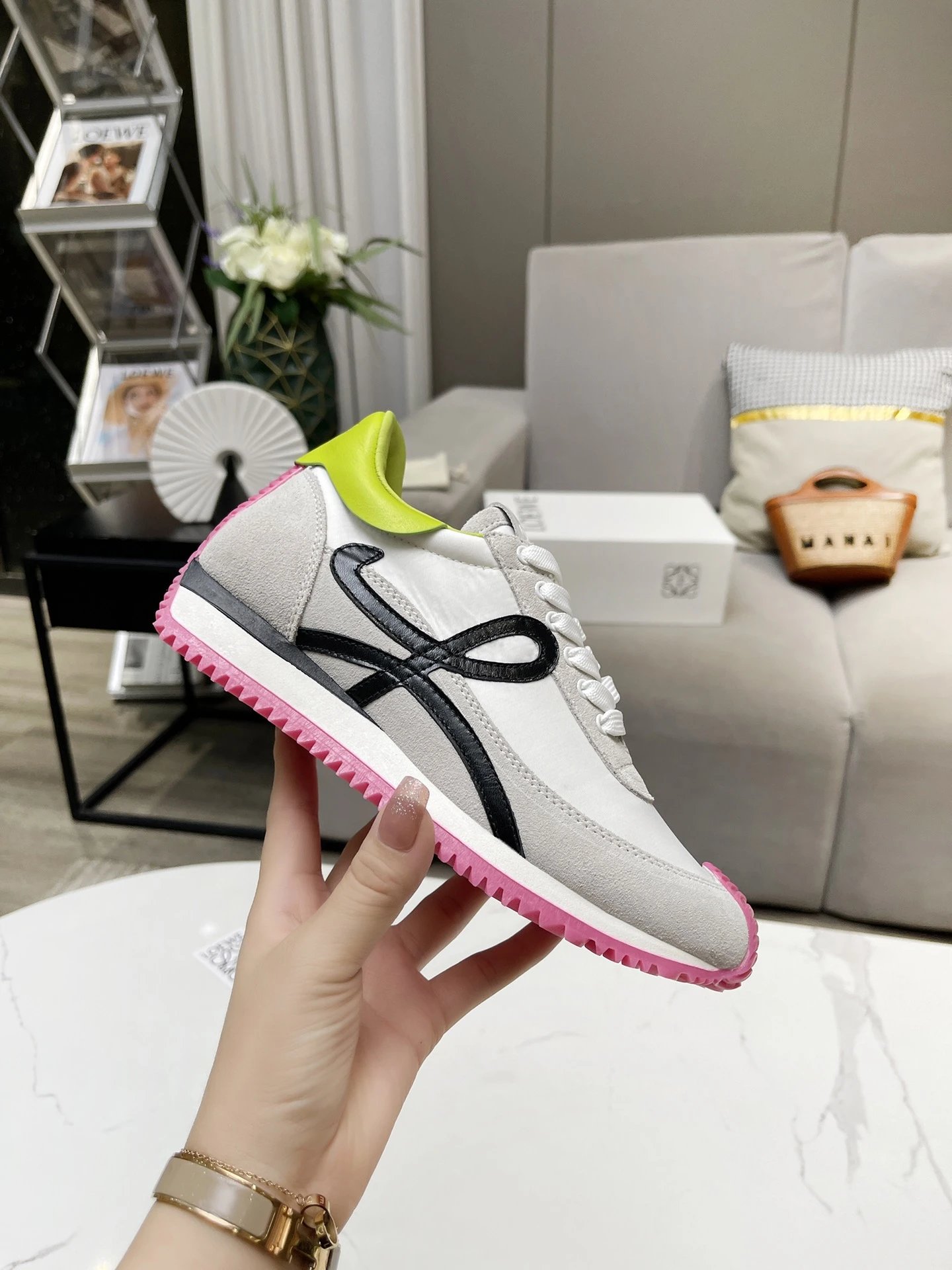 Loewe Hidden Heel Sneakers Grey Black - High Quality Product Image - Cnfans