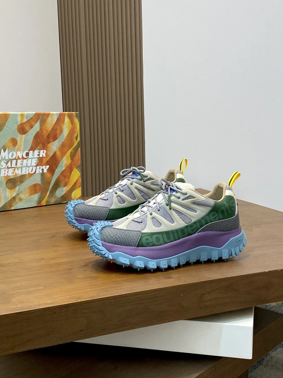 Moncler Trailgrip Amoeba Salehe Bembury Sneakers Green - Gallery Image 3 - Detailed View