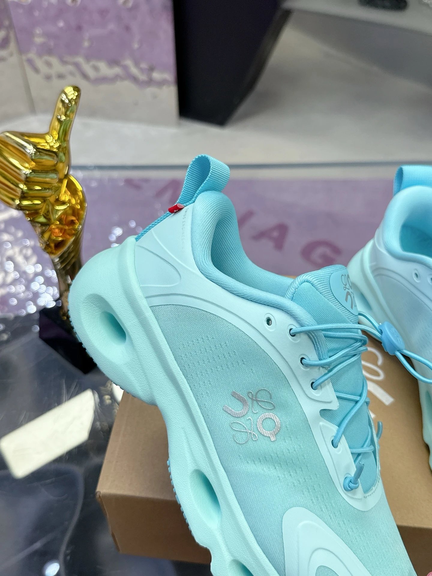 Loewe x On 3.0 Cloudventure Sneakers Blue - Gallery Image 7 - Detailed View