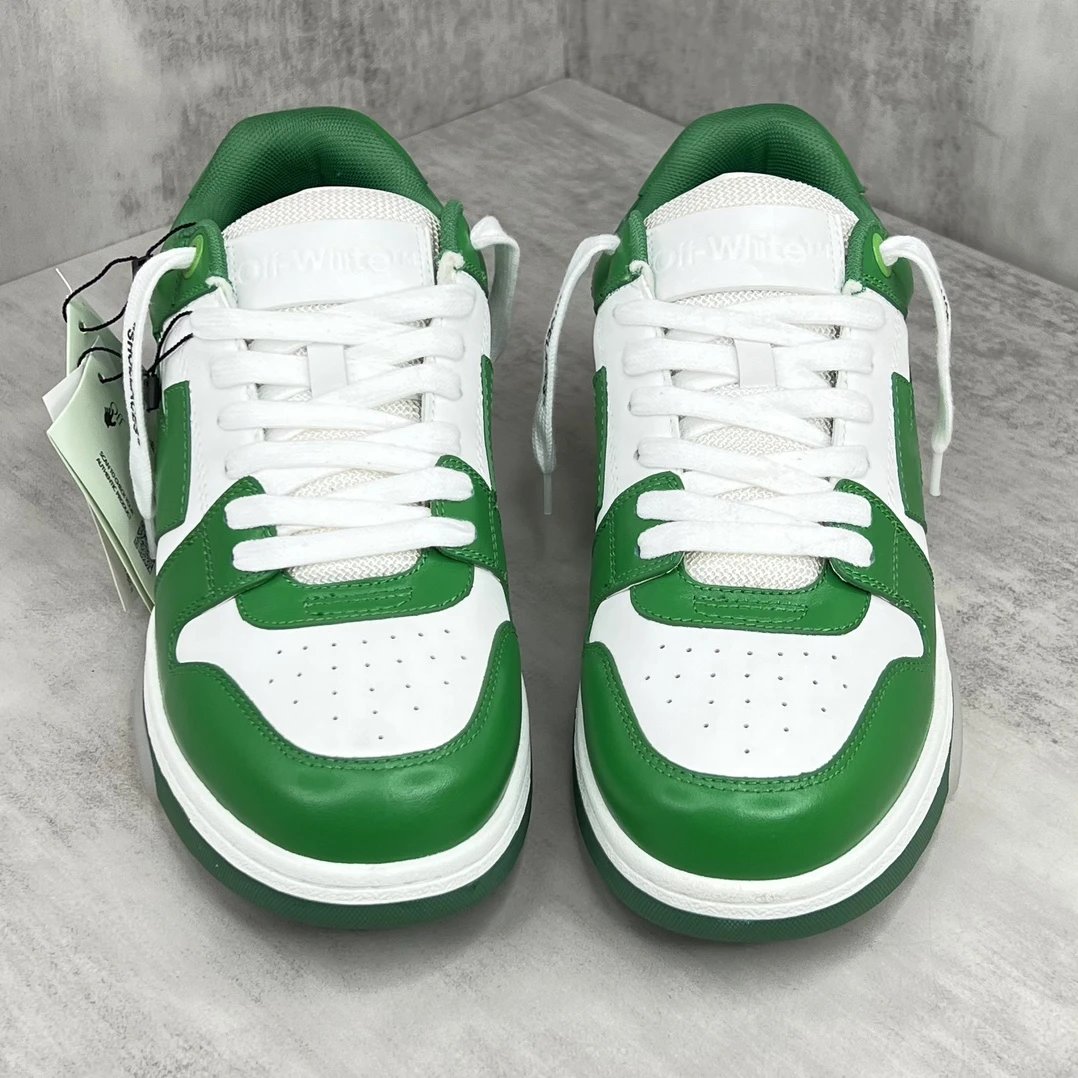 Low Top Leather Sneakers Breathable Sole Emerald Green - Gallery Image 4 - Detailed View