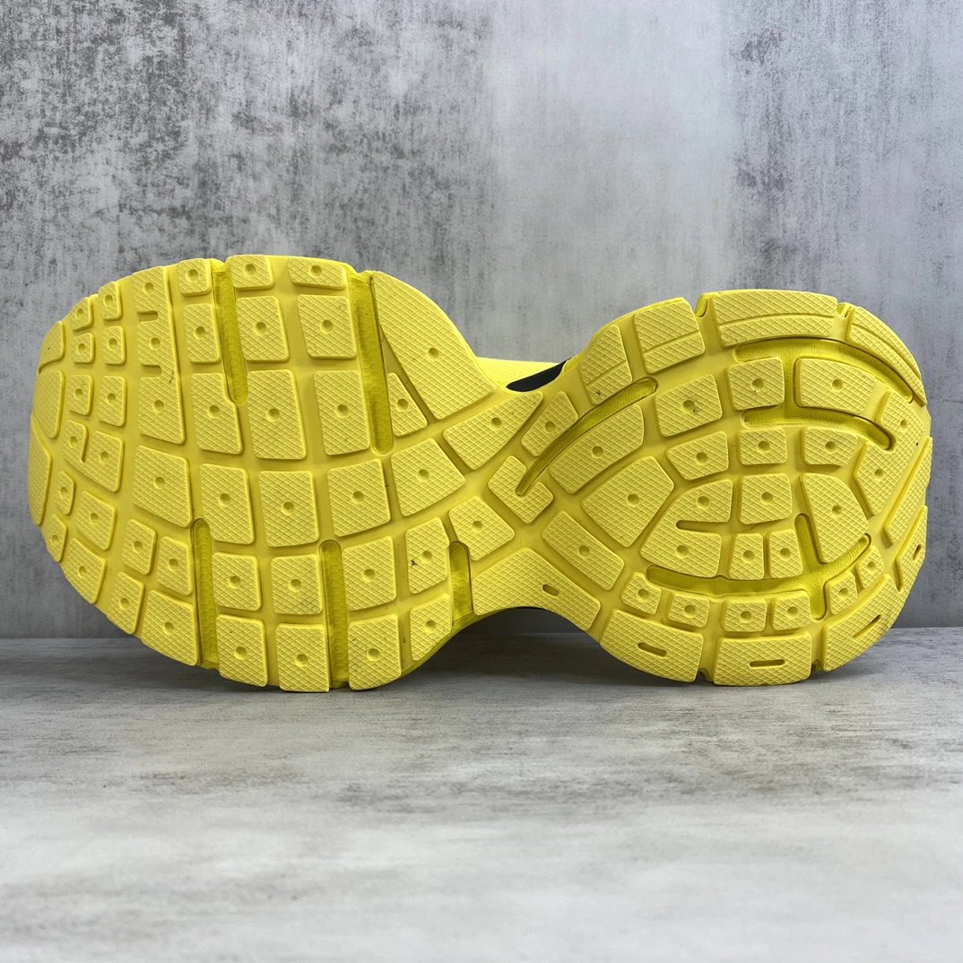 3XL Sock Sneakers Knit High Top Retro Sport Fluoro Yellow - Gallery Image 8 - Detailed View